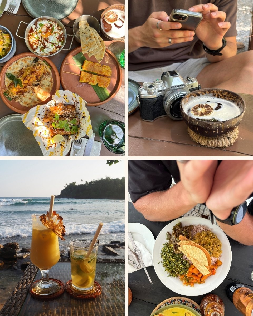Food and drinks at boutique restaurants in Hiriketiya, Sri Lanka