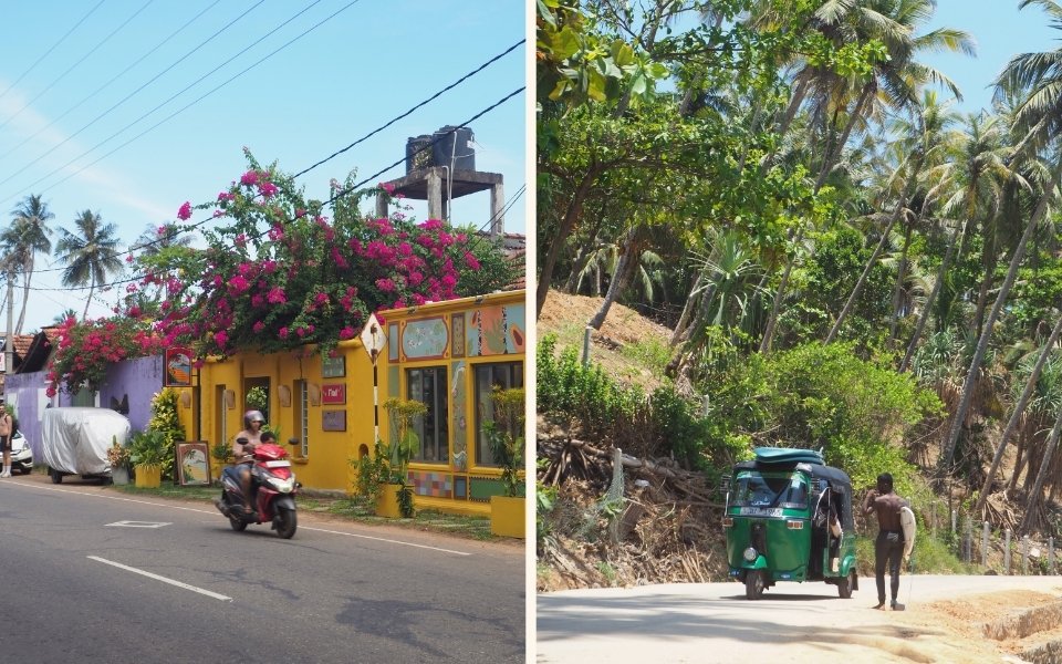 Tuktuk and scooter transport in Sri Lanka